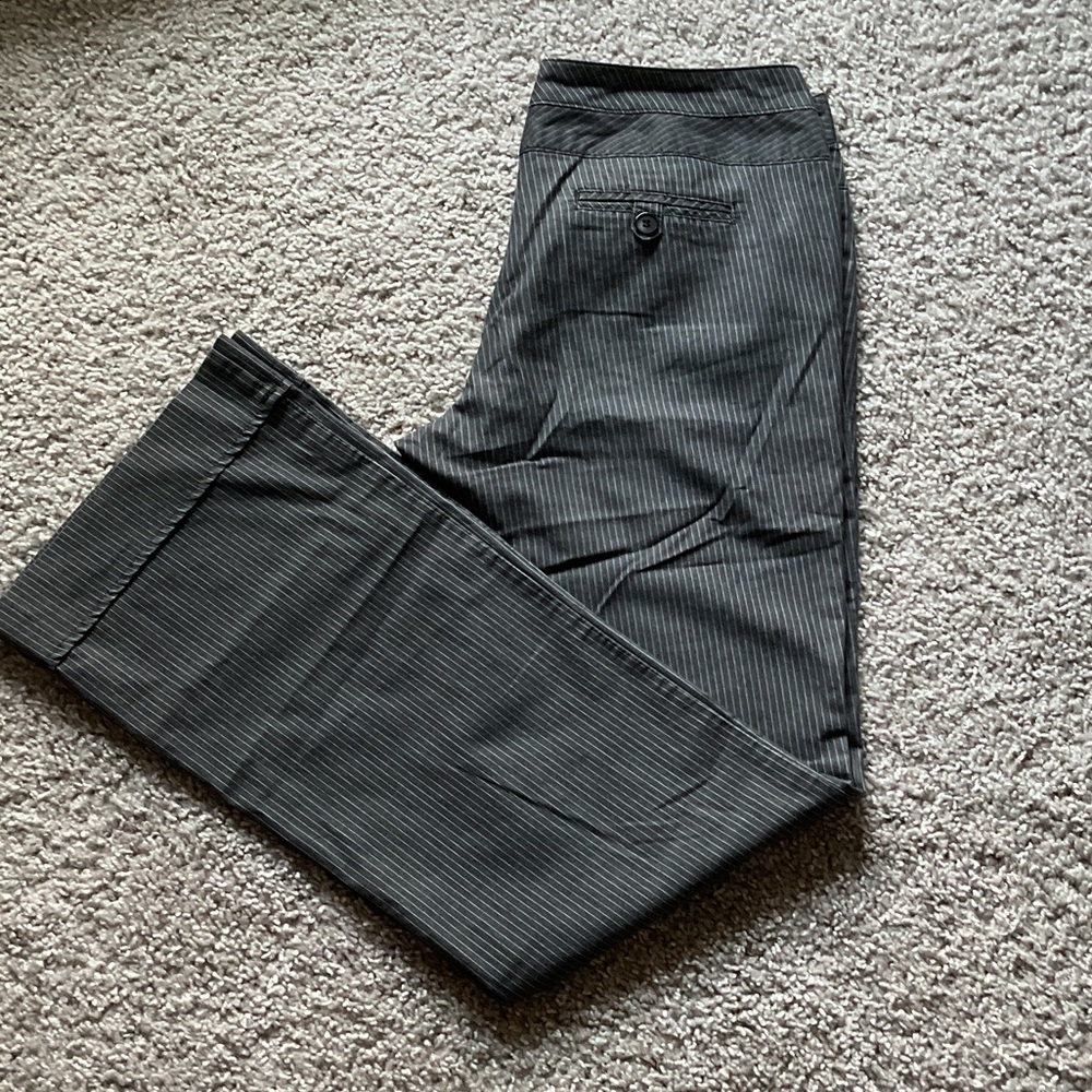 Joe Benbasset Women's Black Striped Flare Pants, Size 31
